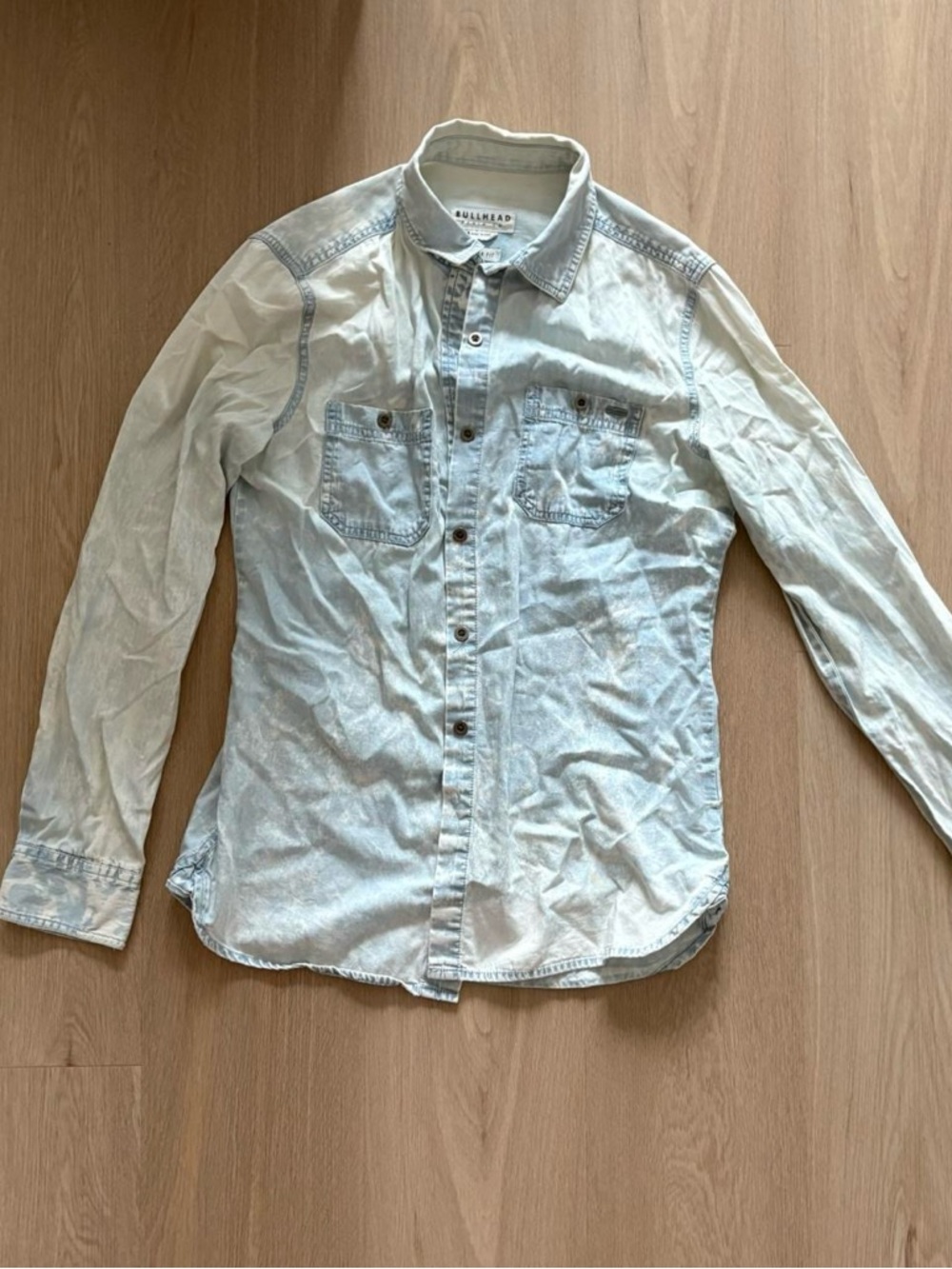 good condition Bullhead size S regular fit acid wash button up shirt